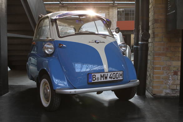 The Isetta 300 by BMW is just one of the eyecatching displays at the Classic Remise