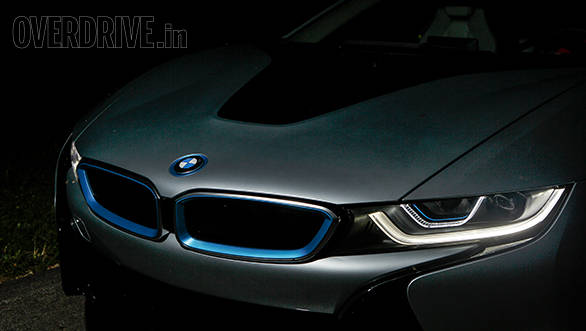 The BMW i8 hybrid sports car offers laser headlamps as option