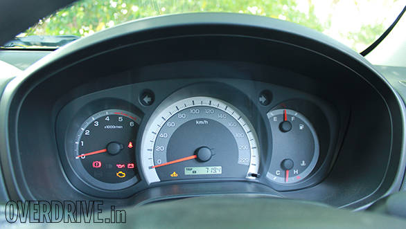 Instrument cluster is large and easy to read