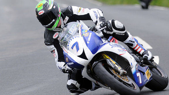 Gary Johnson took his Triumph Daytona 675 to victory in the first Supersport race