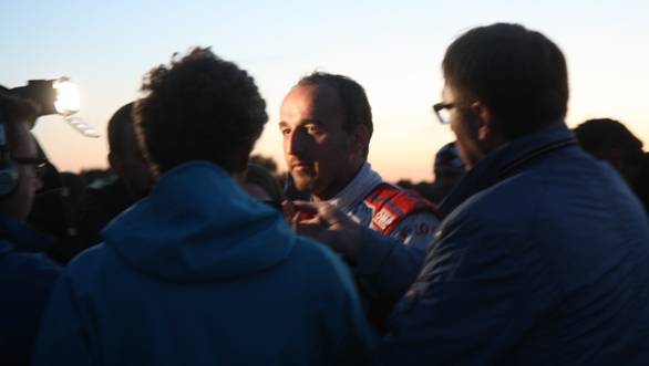 Robert Kubica is certainly the most popular man at Rally Poland - we couldn't barely take this photo without getting shoved out the way