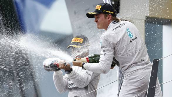 Rosberg now leads the championship by 29 points from Hamilton