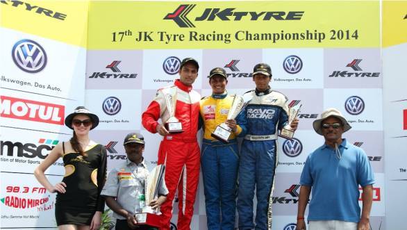 Diljith TS and Sudarshan Rao finished first and second in all three F4 races, with Ameya Bafna third in Race 2