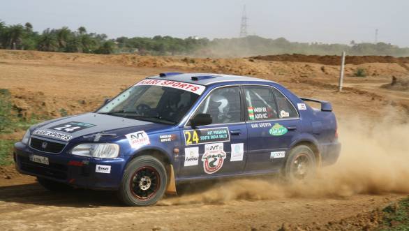 Adith KC and Harish won the FMSCI 1600 Cup in their Honda City