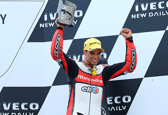 Mahindra-rider-Miguel-Oliveira-takes-first-podium-of-2014