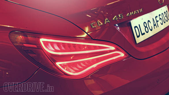 LED taillamps and design lend the CLA a unique character. Note AMG badging 