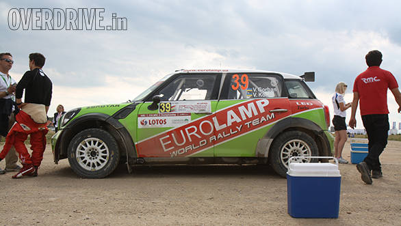 The only Mini Cooper S2000 around, it was fourth place for Valeriy Gorban in the WRC2 category
