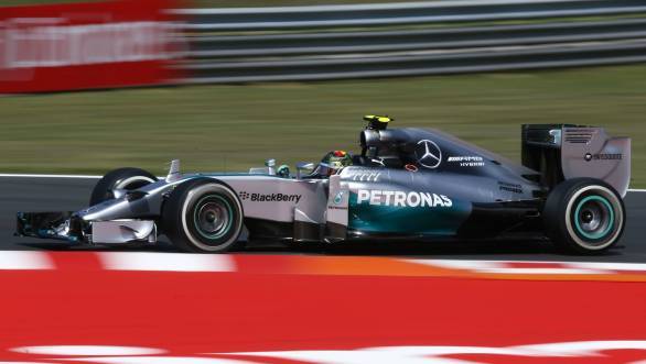 Rosberg took his third pole in a row at Hungaroring