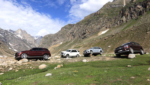 The Spiti valley landscape makes for the perfect backdrop for these muscle machines