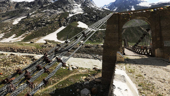 An old suspension bridge that we chose to avoid given the weight of our big luxury SUVs