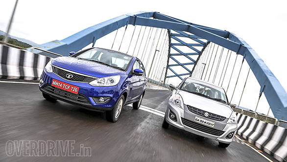 The Zest looks more premium viewed head-on thanks to the projector headlamps and standard DRLs seen in the top variants