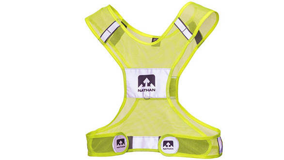 This is a more stylish version of a reflective safety vest that I like to use out on the highway for extra visibility. I bought this one - the Nathan Streak a runner's vest on amazon.com