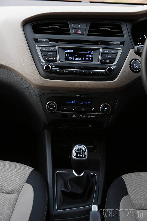 The i20 ha a wraparound dashboard with some of the elements inclined towards the driver