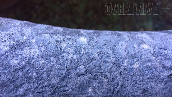 Frost on way to Diskit seat Rise Above Ride
