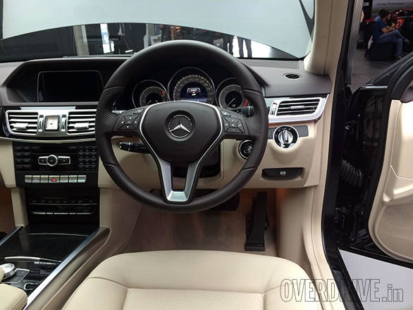 The interior is carried over from the E200 and E250. The audio system is a Harman Kardon one