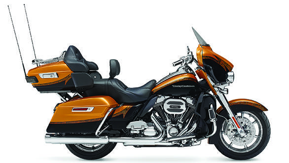 The paint and decals are custom and identify the motorcycle as a CVO
