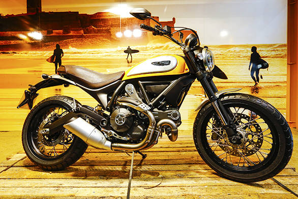 DUCATI Pressekonferenz zur INTERMOT 2014 mit der Produktneuheit DUCATI Scrambler.