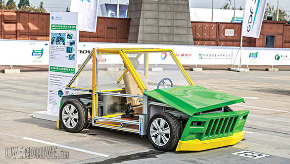 A modular electric car built by students at the Shanghai Jiao Tong University  
