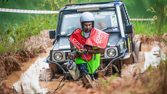 India's Gurmeet Virdi in action during the Prologue Special Stage of the Rainforest Challenge 2014 being held in Malaysia