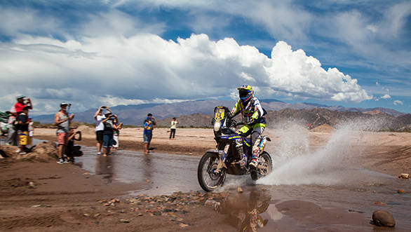 The other Indian connect at the Dakar. Sherco TVS Rally Factory Team's Alain Duclos has been performing strongly, currently running ninth overall in the motorcycle class.