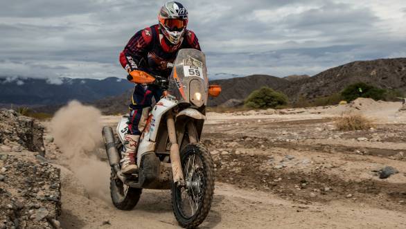CS Santosh is currently ranked 36th overall in the motorcycle category of the 2015 Dakar