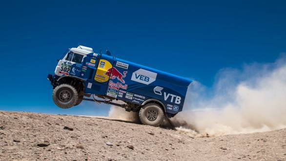Kamaz all the way as Eduard Nikolaev leaps to the head of the standings in the truck category of the 2015 Dakar Rally