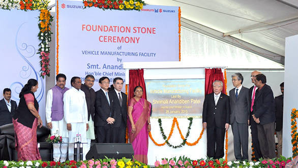 Foundation stone ceremony of vehicle manufacturing plant in Gujarat - 1