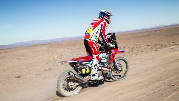 Joan Barreda Bort currently heads the motorcycle category of the 2015 Dakar Rally