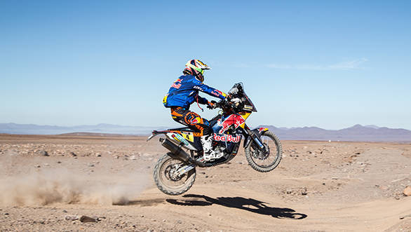 KTM rider Jordi Viladoms shot at the 2015 Dakar looks likely to be over, especially since he picked up a 40 minute penalty for missing a way point on Stage 6 of the event