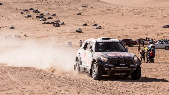 Overall leader in the car category is Nasser Al-Attiyah