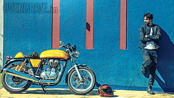Rishaad recreates a poignant moment from a '70s Hindi flick. Great choice of motorcycle there, Mody