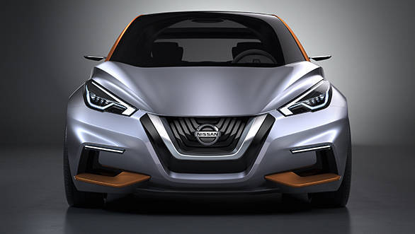 The Sway's character line begins with the V-motion grille, mounted low at the front between twin V-shaped quarter bumpers.