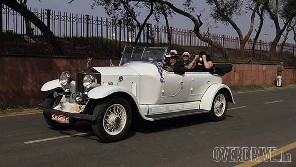 A 1936 Rolls-Royce Phantom III dominating the streets of Delhi