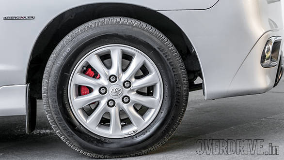 15-inch wheels look elegant  on the Innova and have recently been updated to a sporty design