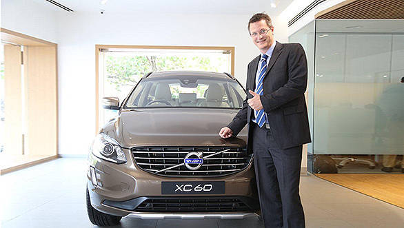 Tomas Ernberg, Managing Director, Volvo Auto Indiawith Volvo XC 60