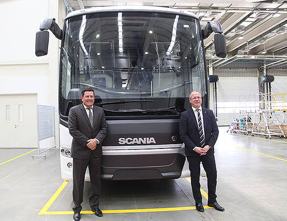  Anders Grundströmer, managing director, Scania India and senior vice president, Scania Group with Martin Lundstedt, president and CEO, Scania Global at the plant inauguration