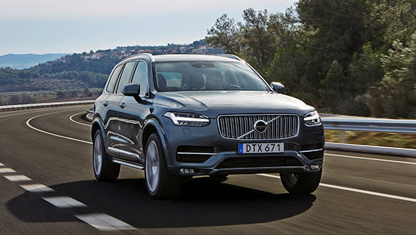 The new Volvo XC90 with the T6 engine driven in Tarragona, Spain.