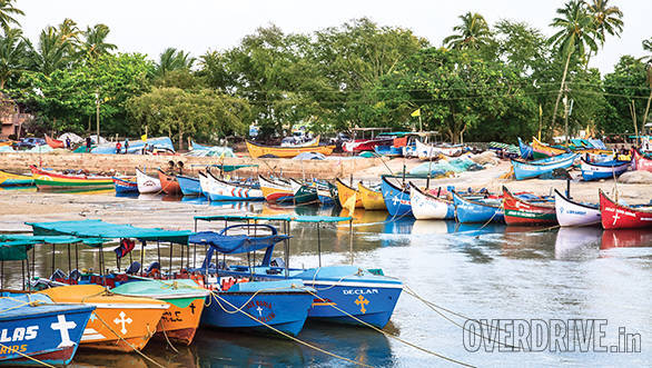 Some of the fishing boats waiting to go out to sea