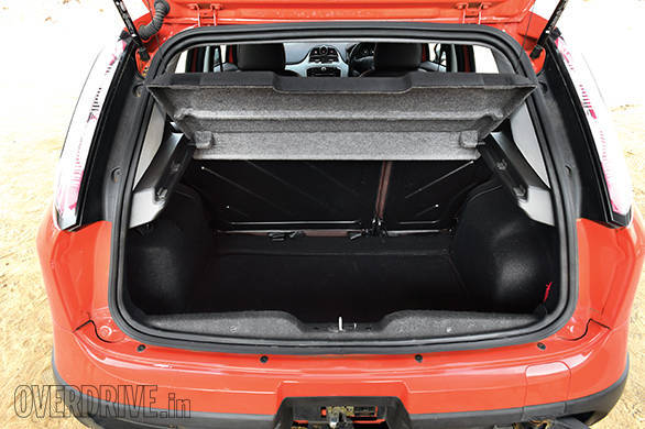 Spacious 280-litre boot but with large intrusions and tedious to use thanks to the externally mounted spare wheel