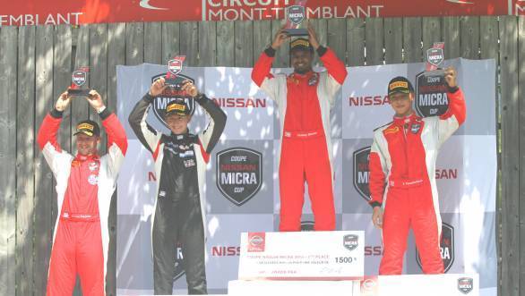 Double win for Abhinay Bikkani at the Nissan Micra Cup in Canada