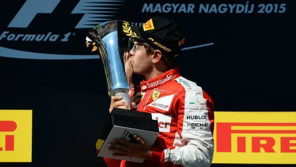 Second win of the 2015 season for Sebastian Vettel at Hungary