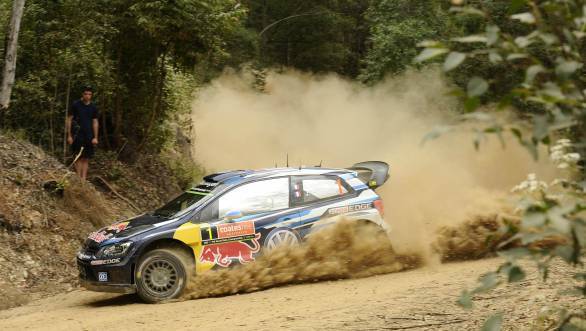 Ogier and Ingrassia on the dusty stages of the 2015 Coates Hire Rally Australia