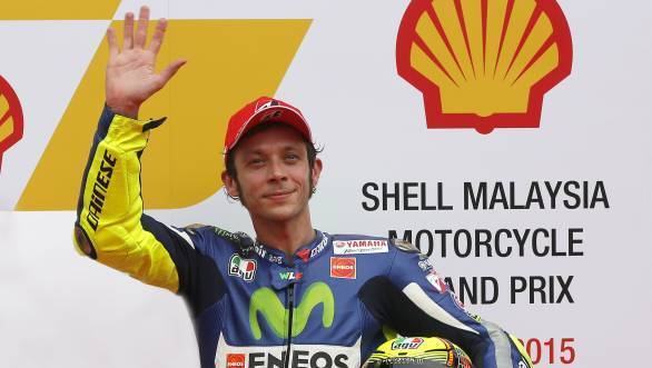 There were no smiles like this from Rossi after the race, with the rider not making it to the post-race press conference at Sepang