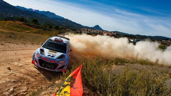 Dani Sordo took Hyundai to the podium, behind the two Volkswagen Polos that did finish