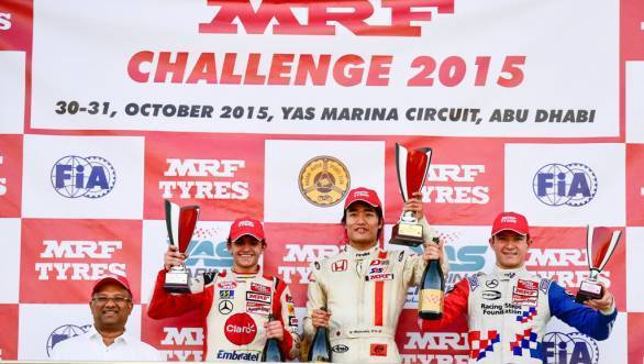 Arun Mammen, MD MRF Tyres with Pietro Fittipaldi, Nobuharu Matsushita and Jake Dennis