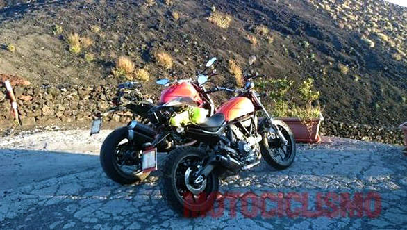 Ducati Scrambler 400 spied