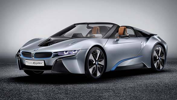 Expect the 2016 i8 Spyder to look a little different from this concept shown in 2012. It will most likely be quite close to the i8 coupe