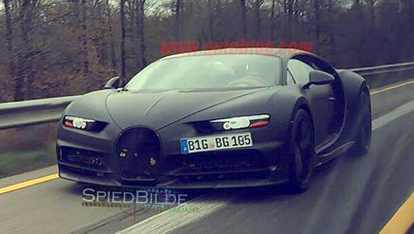 Spy pictures show the Chiron will be sharper and angrier looking than the Veyron