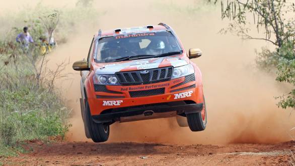 Gaurav Gill and Musa Sherif en route victory at the Coffee Day Rally in Chikmagalur