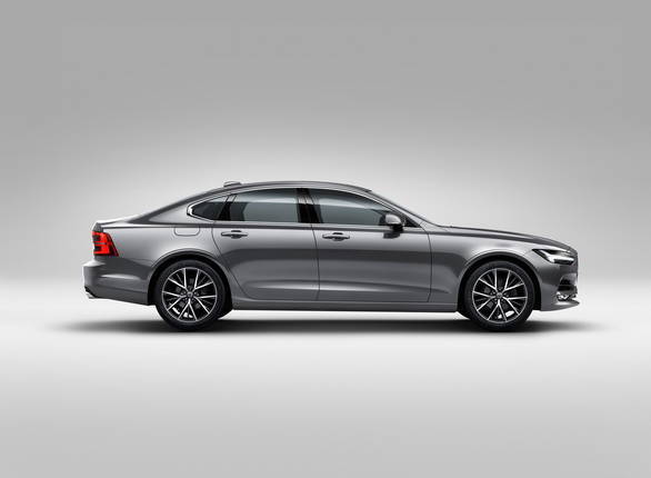 The S90 boasts a long, low and subtly muscular side profile. 